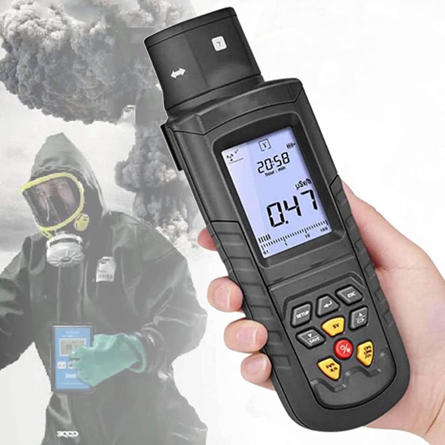 Amazon.co.jp: ガイガーカウンター放射線検出器、周囲放射線α、β、γ、χ